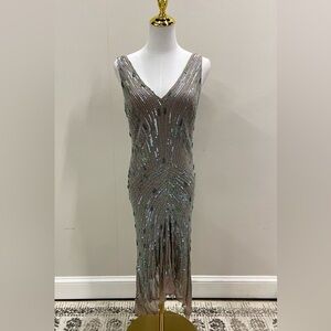 NWT Aidan Mattox. Beaded, sleeveless. Size 8